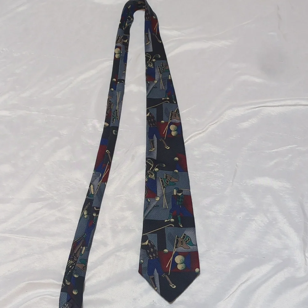 American Sports USA Made Golf Golfer Playful Novelty Tie Father Grandpa Gift
